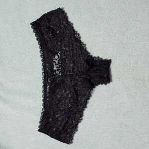 Honeydew Black Lace Cat Hipster Panty XL